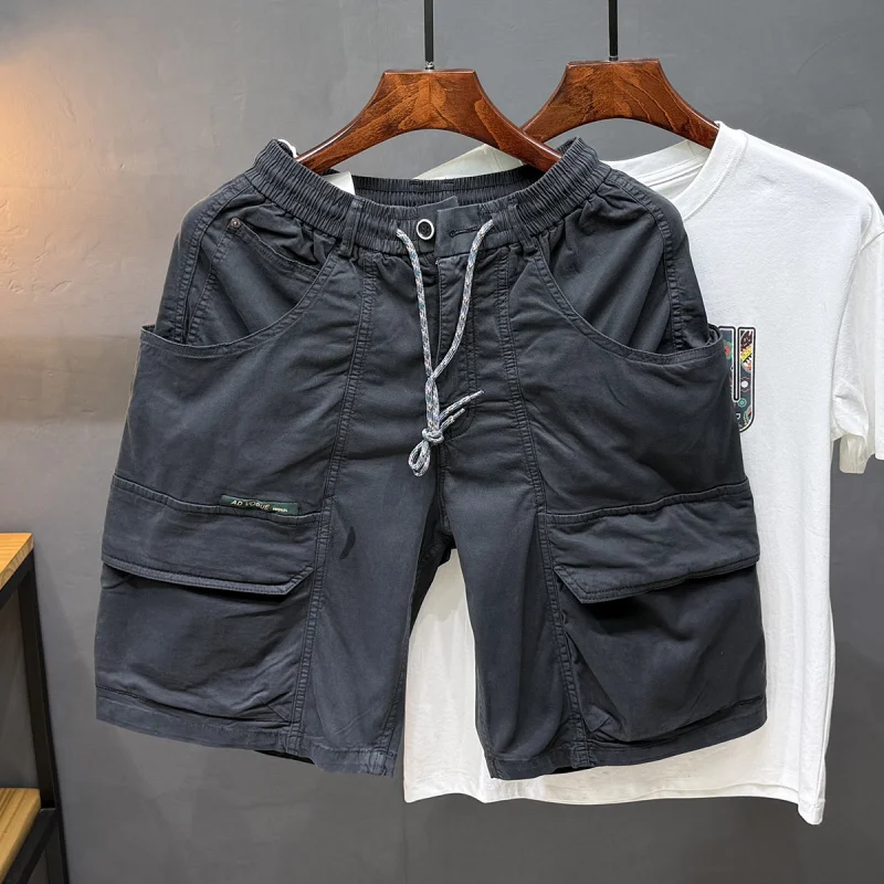 Ретро потертые шорты для спецодежды для мужчин, занятий спортом на открытом воздухе, пешим туризмом, износостойкие, универсальные и эластичные спортивные брюки