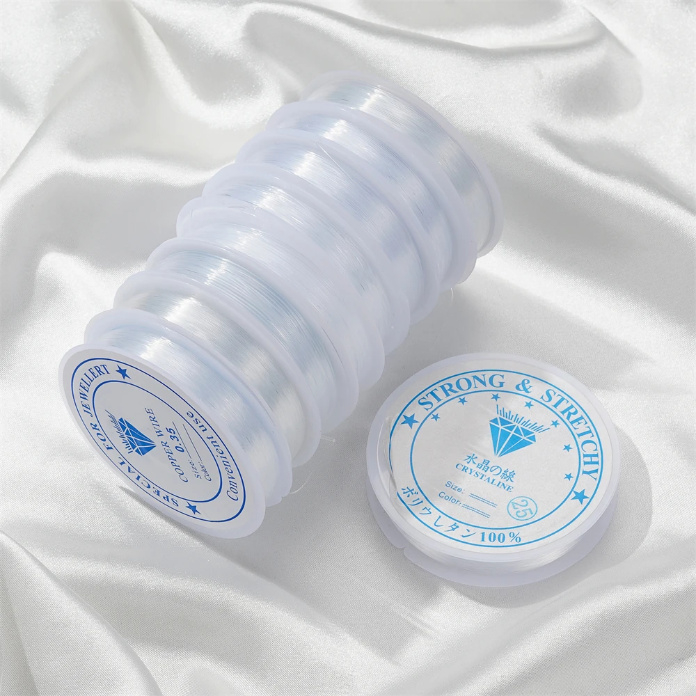

1 Roll Transparent Stretchy Beading Thread Crystal Elastic Line for DIY Jewelry Making Bracelet Necklace Craft