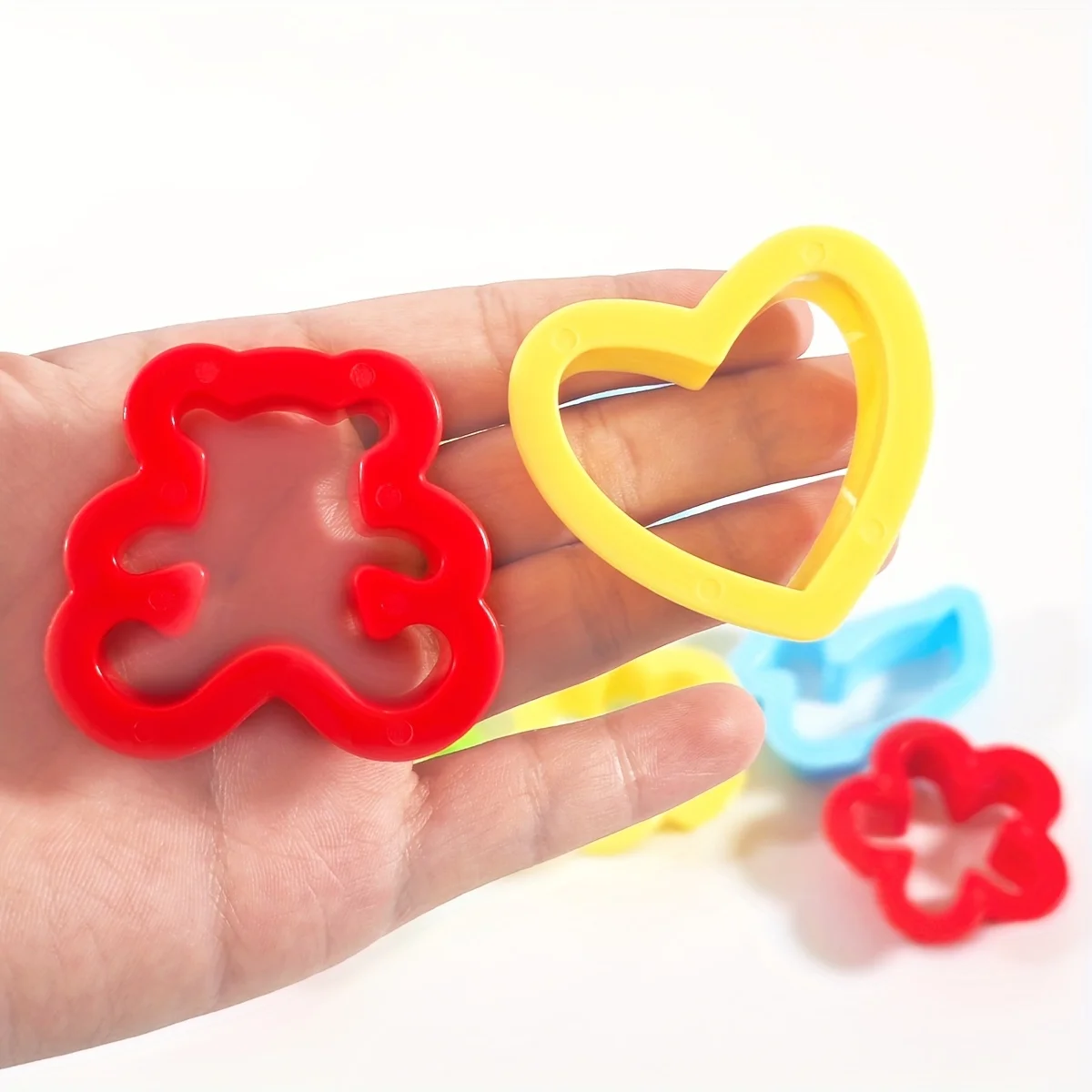 12 peças, conjunto de ferramentas de argila, molde de cerâmica macia diy cortador de argila molde de forma geométrica de polímero, várias cores disponíveis.