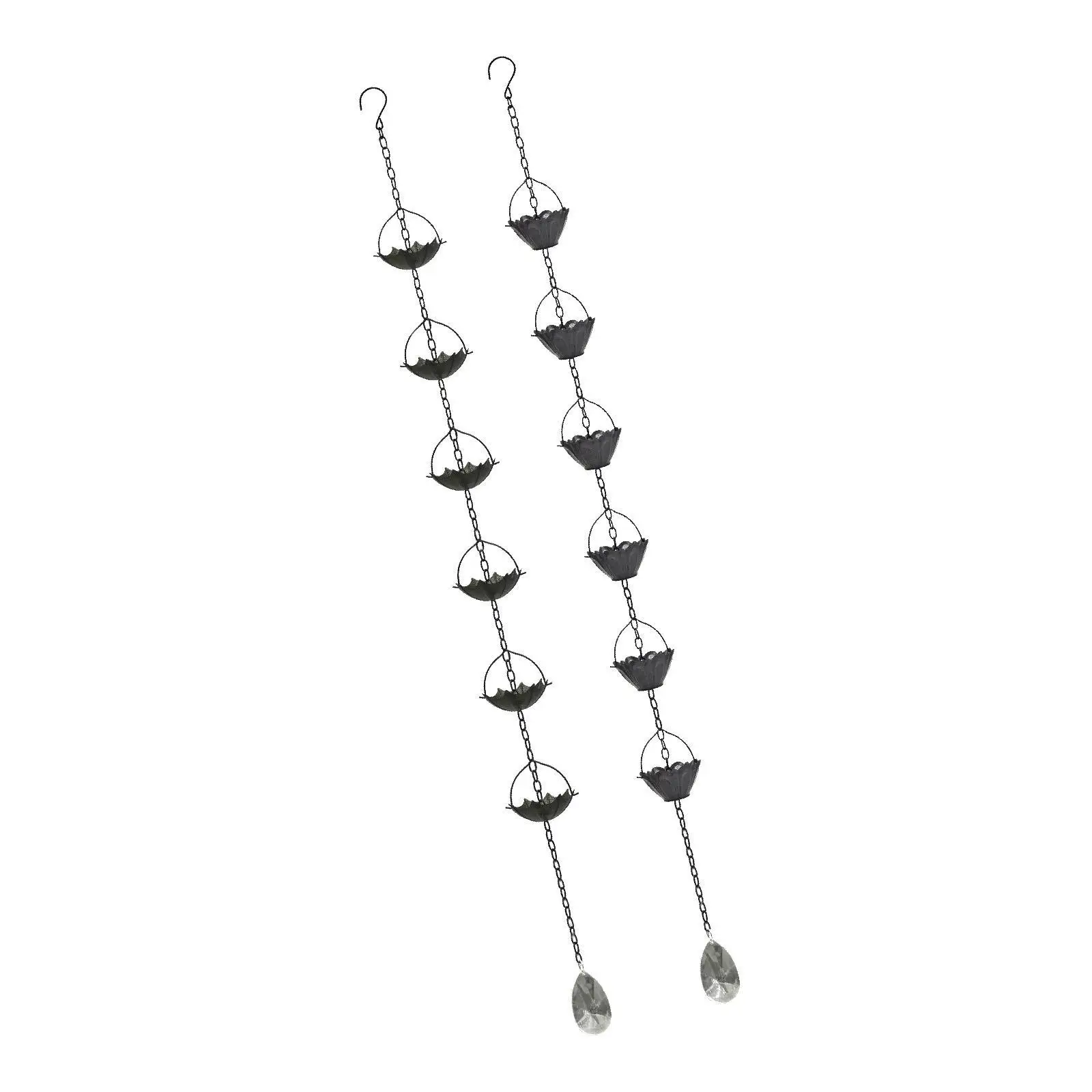 

Rain Chains Yard Rainwater Diverter Roofs Garden Eaves Drainage Gutter Chain