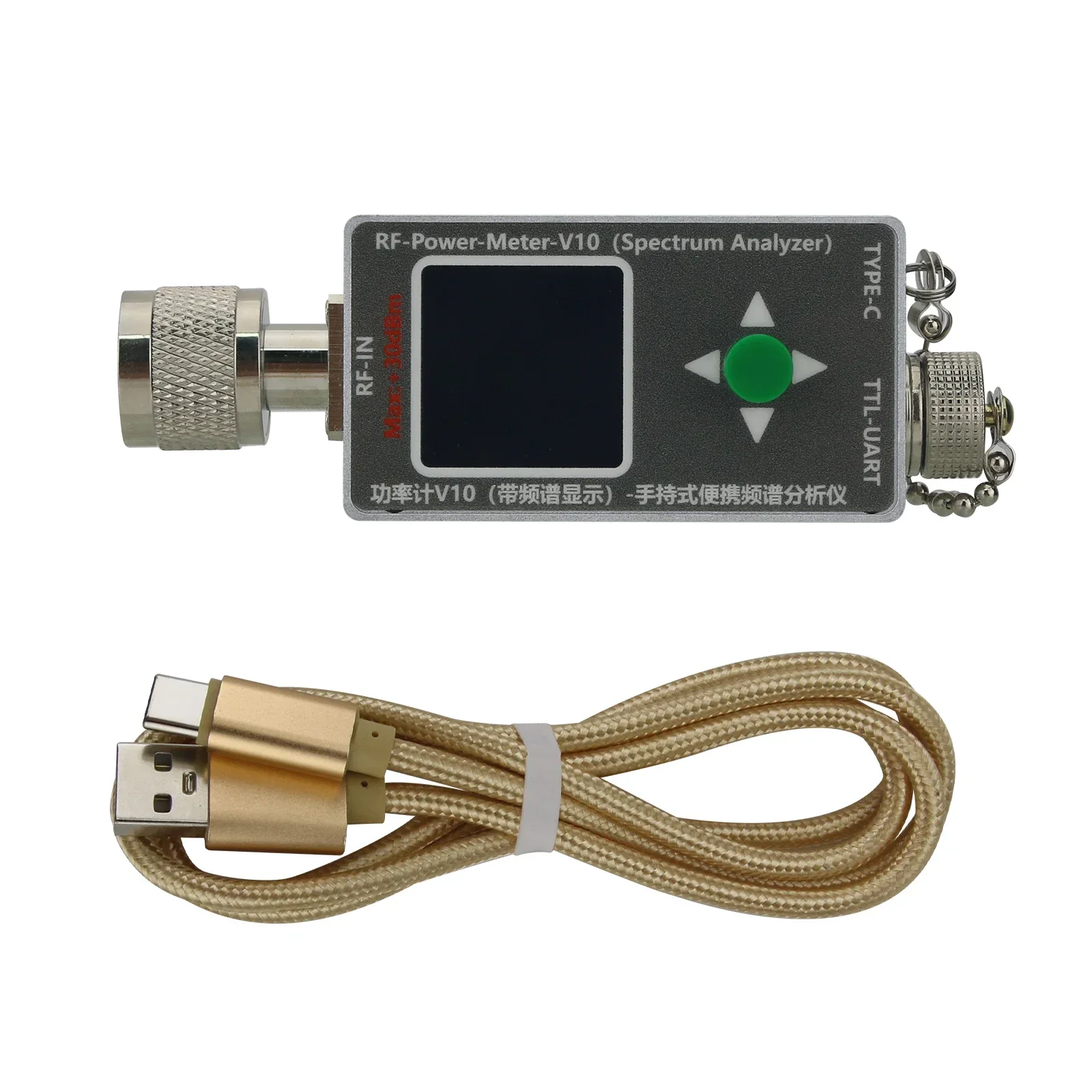 Hamgeek V10 RF-Power-Meter Handheld Spectrum Analyzer with Type-C Port -70 to +30dBm