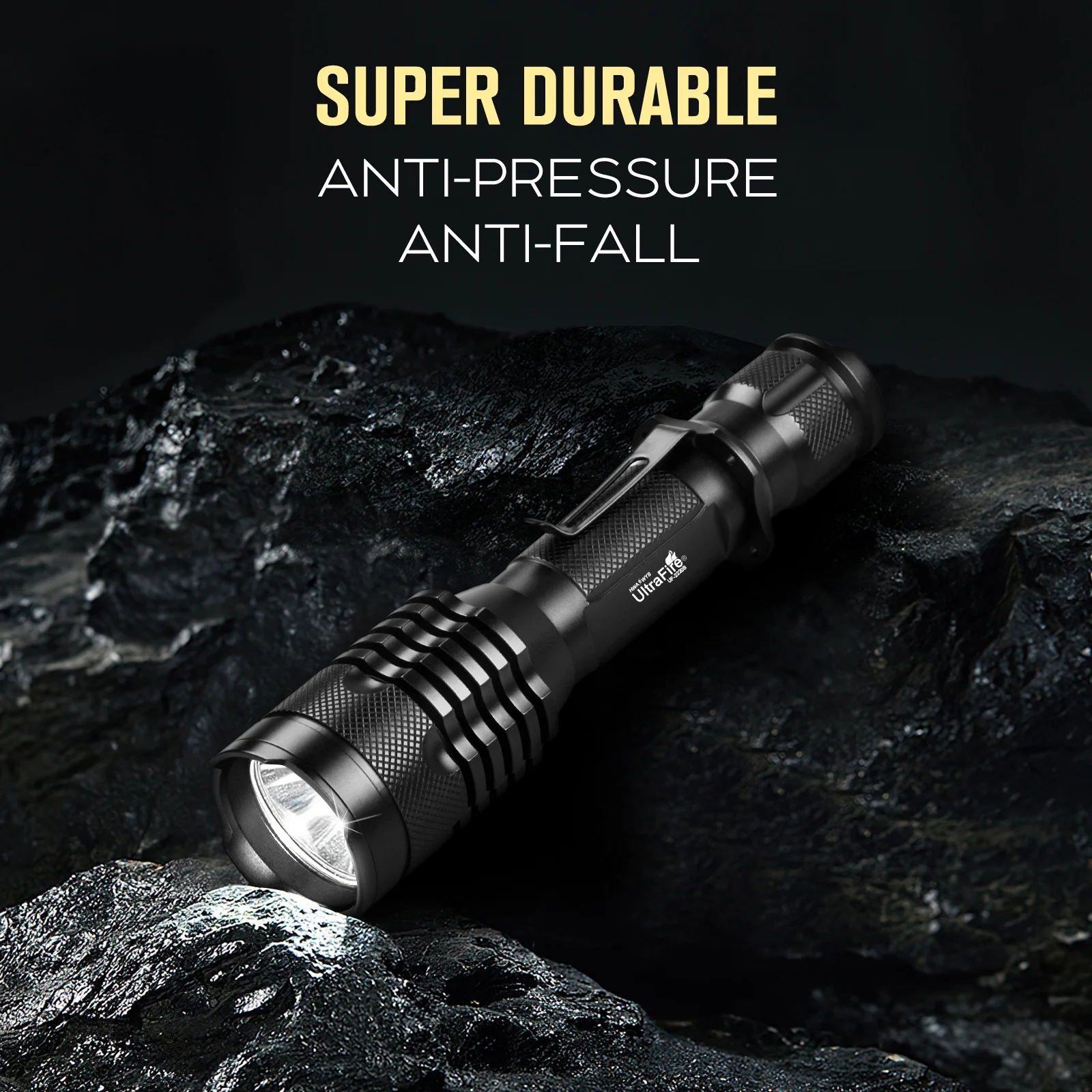 UltraFire UF-2220B Rechargeable Tactical Flashlight 1200LM 3 Modes Waterproof Outdoor LED Light Seaching Torch Lamp For Camping