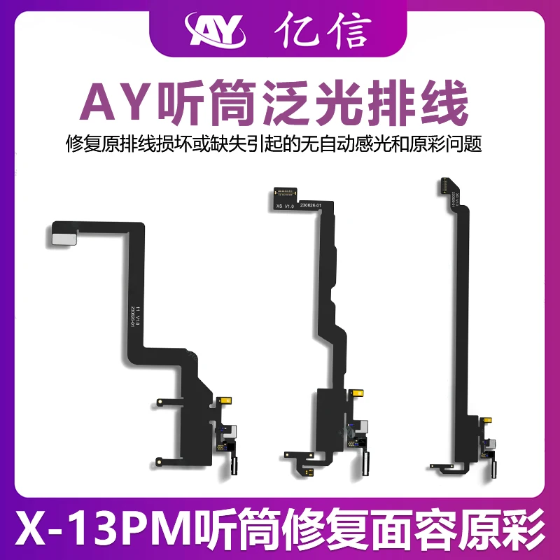 Receptor Flex para Reparo de Fone Touch id Cor Original Luz Ambiente para Iphone x xs xr 11 12pro Max Ay108