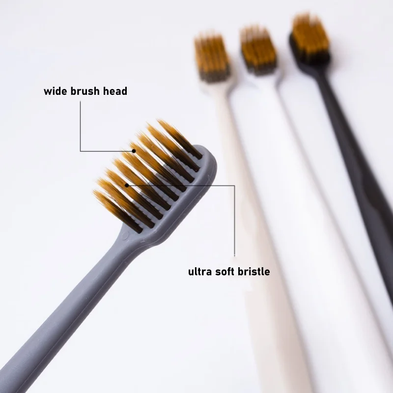50Pack Adult Wide Head Soft Hair Toothbrushes, Manual Toothbrush with  Wide Brush Head & Ultra Soft Bristle Individual Pack
