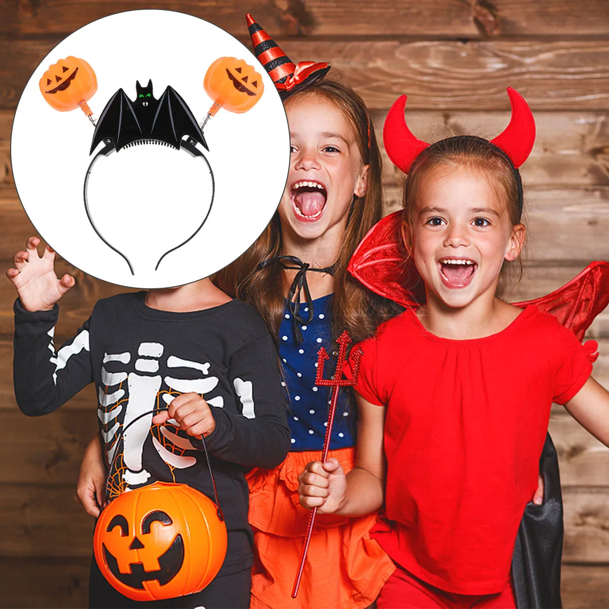 

3 Pcs Headb s Headb Plastic Non Woven Halloween Hairb Pumpkin Bat Glow Headdress Child Headdress Gifts