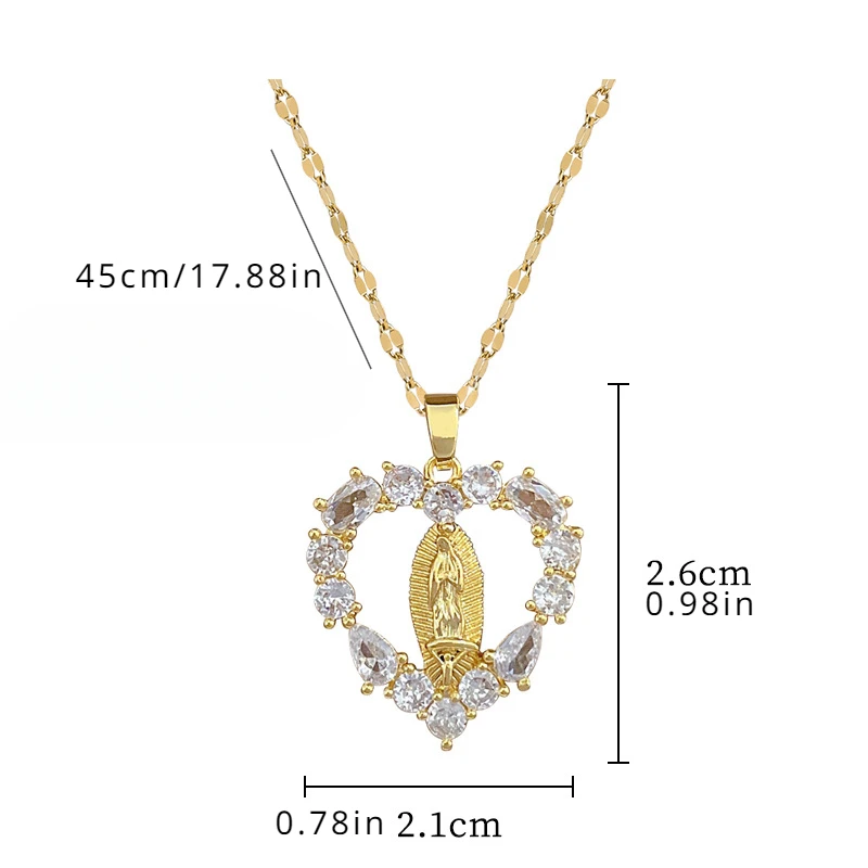 The Loving and Fashionable Virgin Mary Pendant Necklace Gives Women A Sense of Luxury and Niche Design.