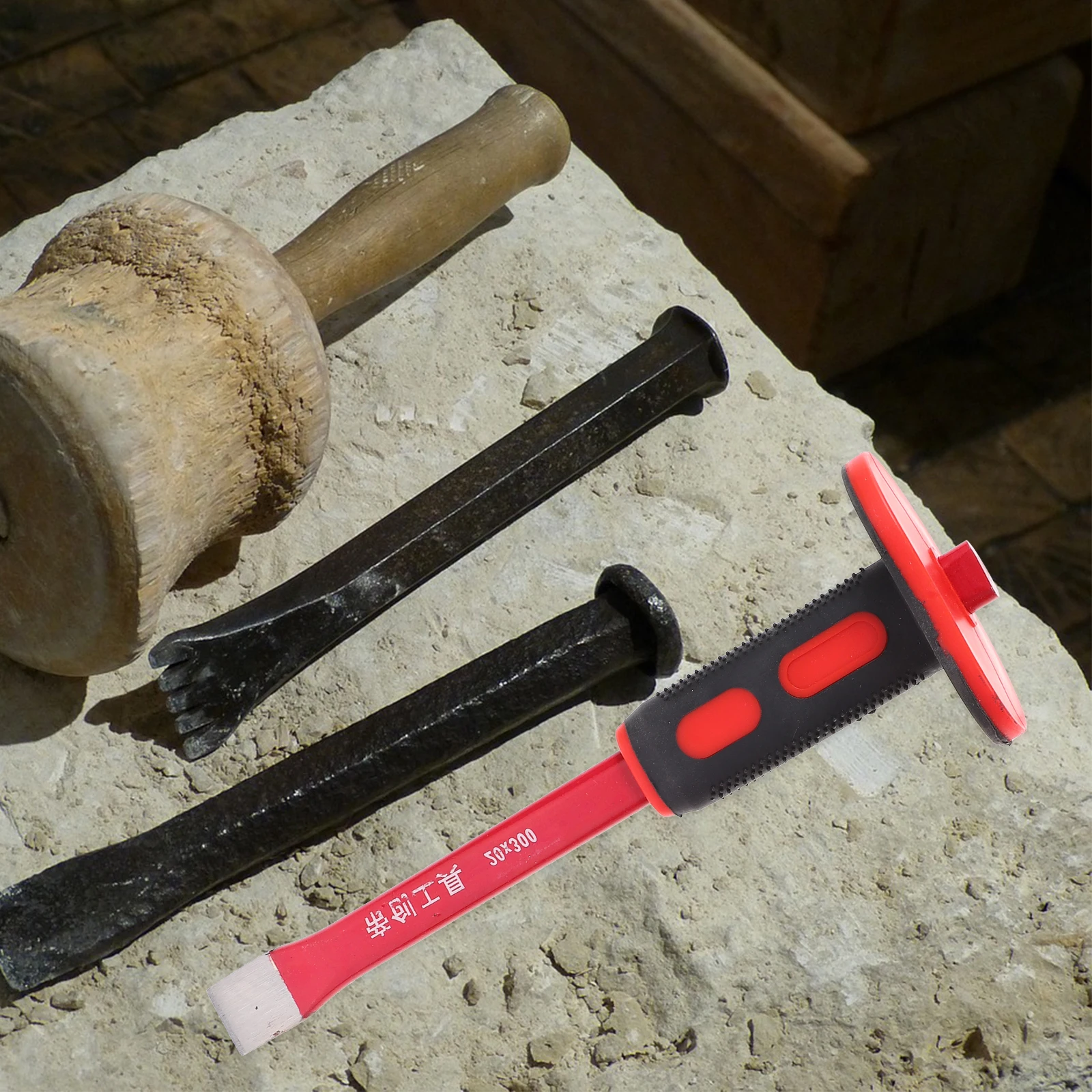 

Heavy Duty Chisel Set Rock Demolishing Masonry Hand Cold Chrome Vanadium Steel Stone Carving Tools Concrete Perfect Metalworking