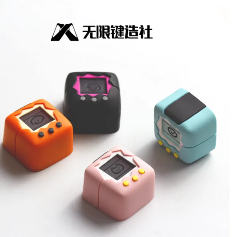 Tema Seri Hewan Peliharaan Elektronik Keycap Transparan Resin Keyboard Mekanis Aksesori Keyboard Game PC Keycap Kustom ESC Hadiah