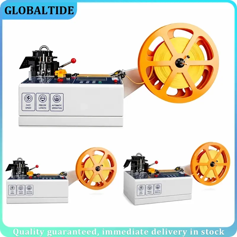 988T Automatic Hot Cold Cloth Belt Cutting Machine Non Woven Ear Tape Webbing Elastic Band Cutter Safety Goggles Strap