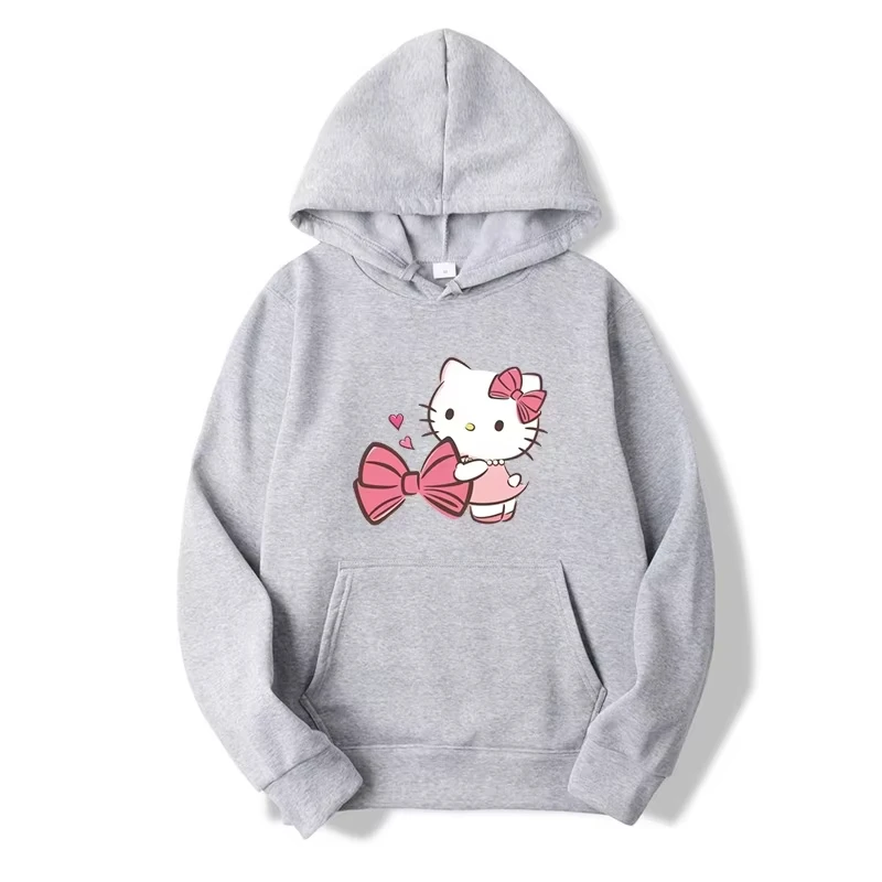 

MINISO 2025 Autumn Hello Kitty Couple Hoodie Men's and Women's Pullover Fashionable Hoodie Winter