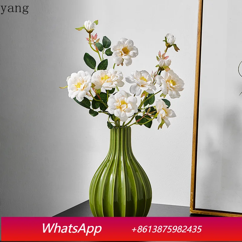 

CX striped vase light luxury high sense cross-border flower arrangement dried flower bouquet decoration