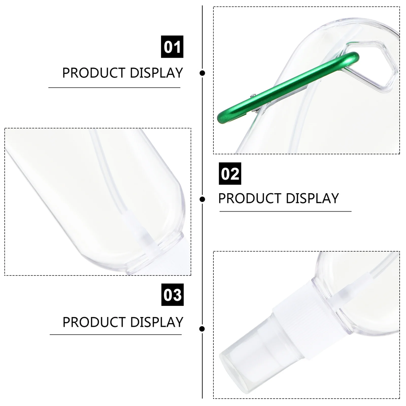 

6pcs Plastic Keychain Set Travel Refillable Empty Spray Bottles For Lotion Subpackaging Durable Lightweight Portable