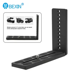 BEXIN L130-35 L-Shape Quick Release Plate Universal Camera Vertical Video Shooting L Plate for DJI Stabilizer Camera Tripod Head