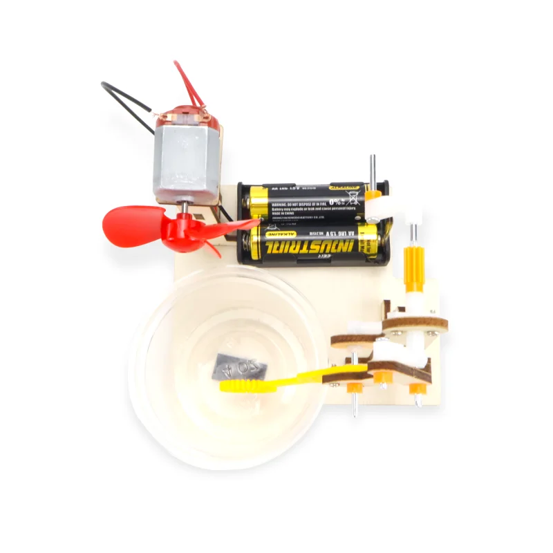 1pcs Wooden Bubble Machine Science Kit Hand Crank DIY Educational Toy Physics Learning Stem Project Birthday Gift for Kids DIY