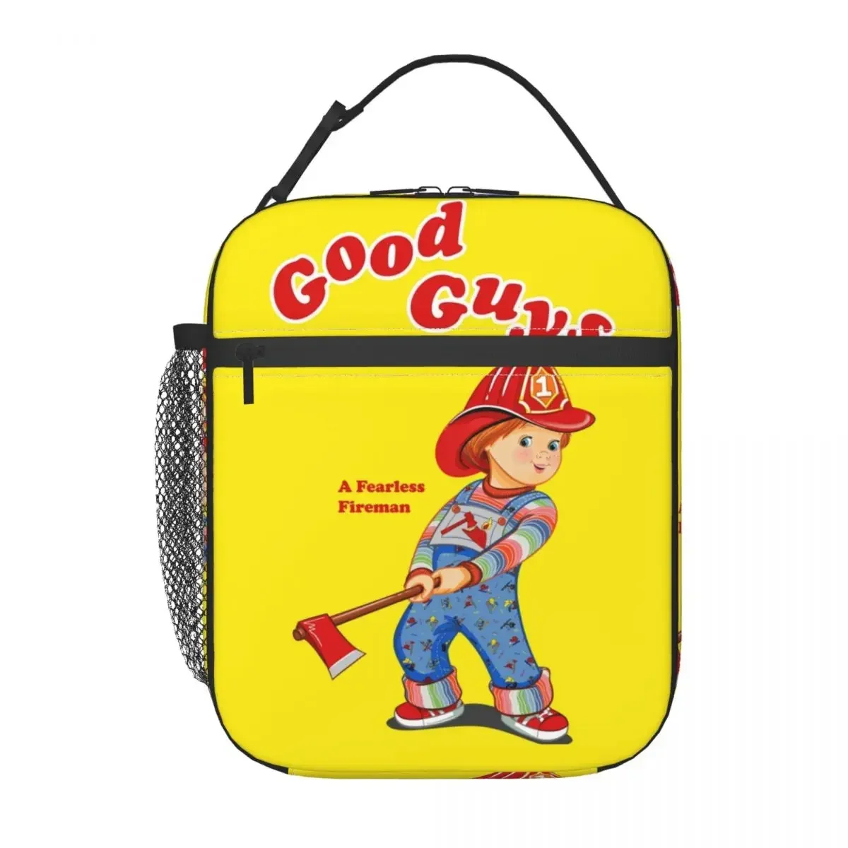 Good Guys Fireman Insulated Lunch Bags for Outdoor Picnic Child's Play Chucky Waterproof Cooler Thermal Lunch Box Women Kids