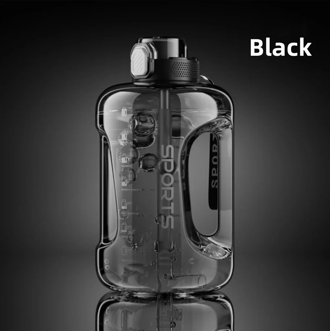 1.7L 2.5L BPA Free Sport Water Bottle Fitness exercise Travel Kettle Large Capacity With Straw Portable Tumbler Cup