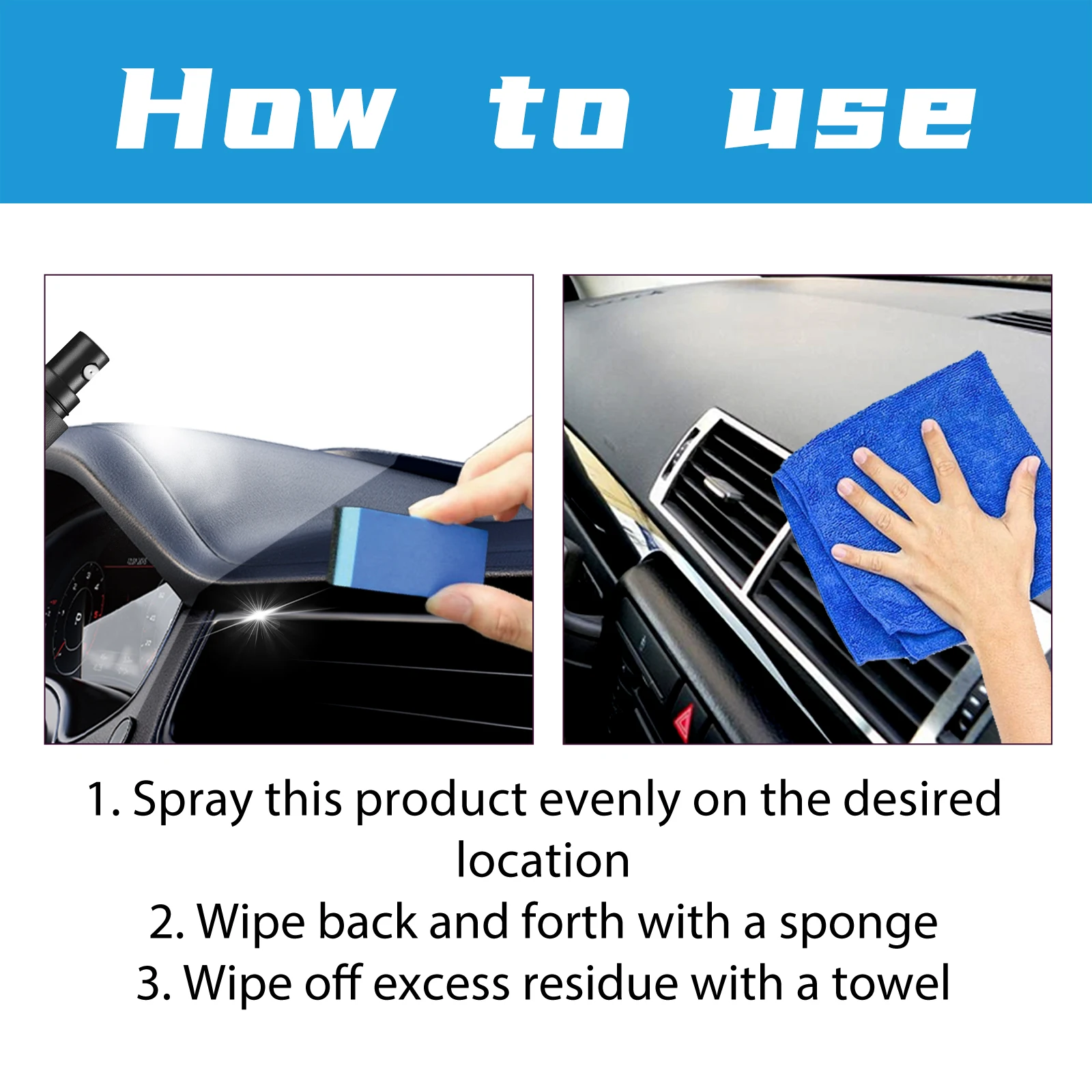 Automotive Plastic Retreading Agent Automotive Dashboard Panel Cleaning Agent To Prevent Uv Dirt Interior Maintenance Agent