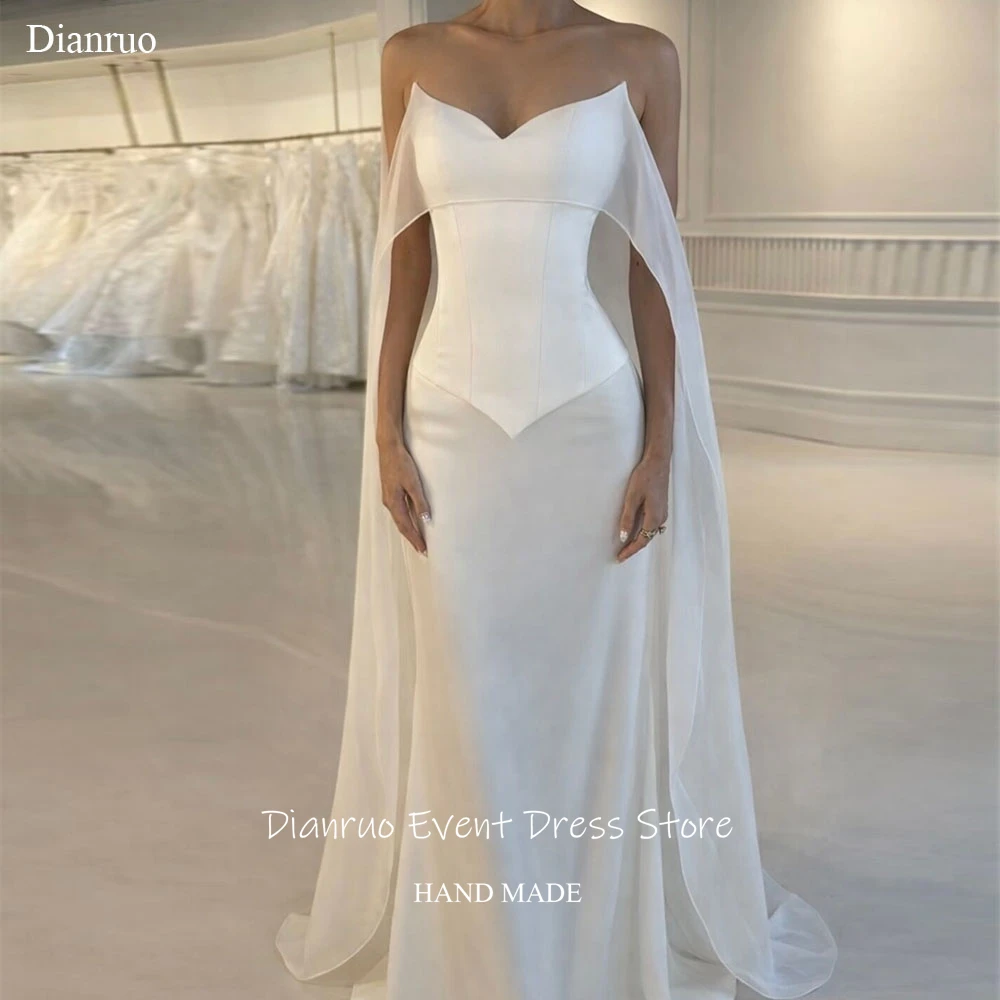 

Dianruo Illusion Chiffon Evening Dress 2026 Sweetheart Mermaid Robe De Soirée Femme Modern Saudi Arabia Prom Gowns Customized