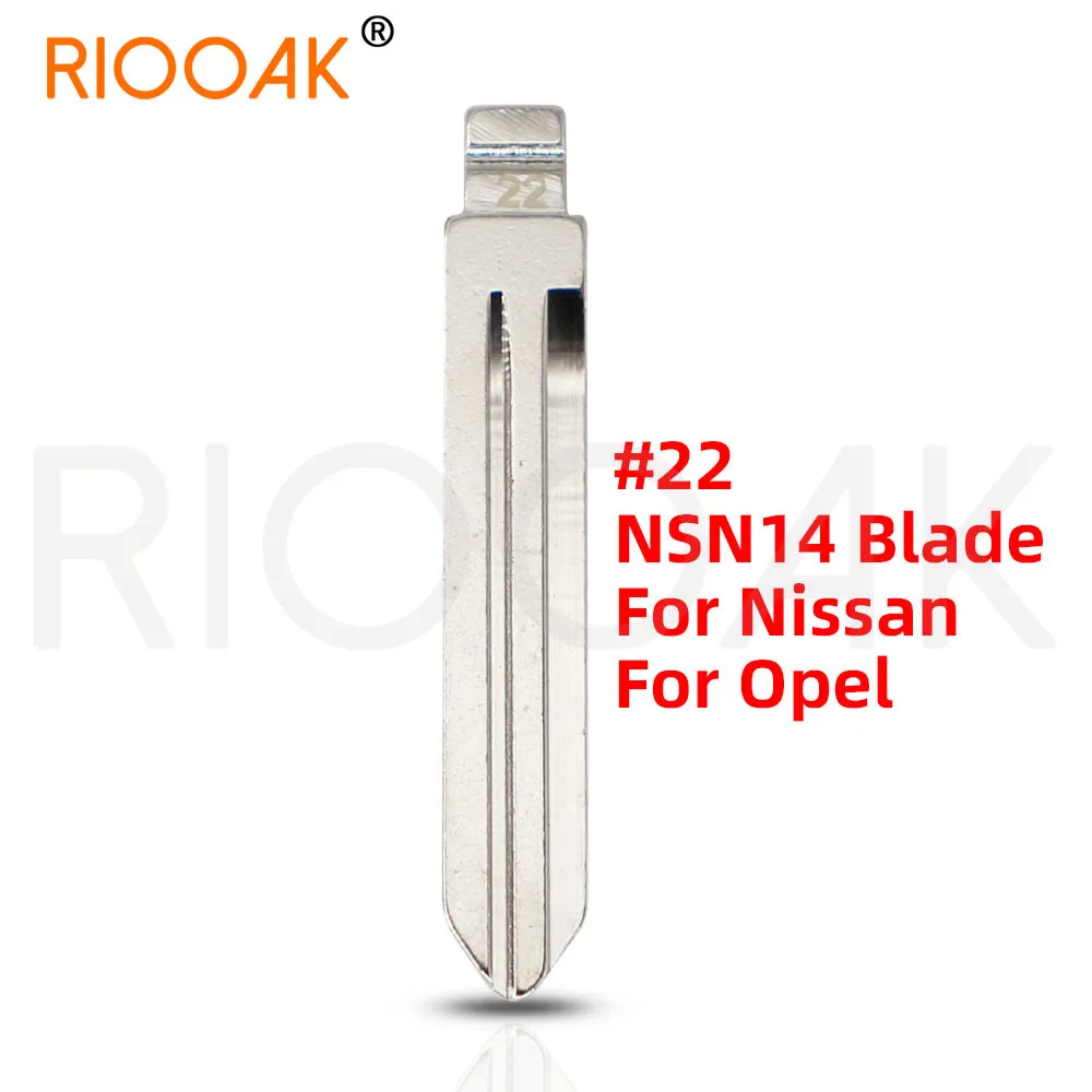 10pcs Metal Blank Uncut Flip Blade #22 NSN14 for Nissan TIIDA Renault Subaru Infiniti Uncut Flip KD VVDI Remote Key Blade