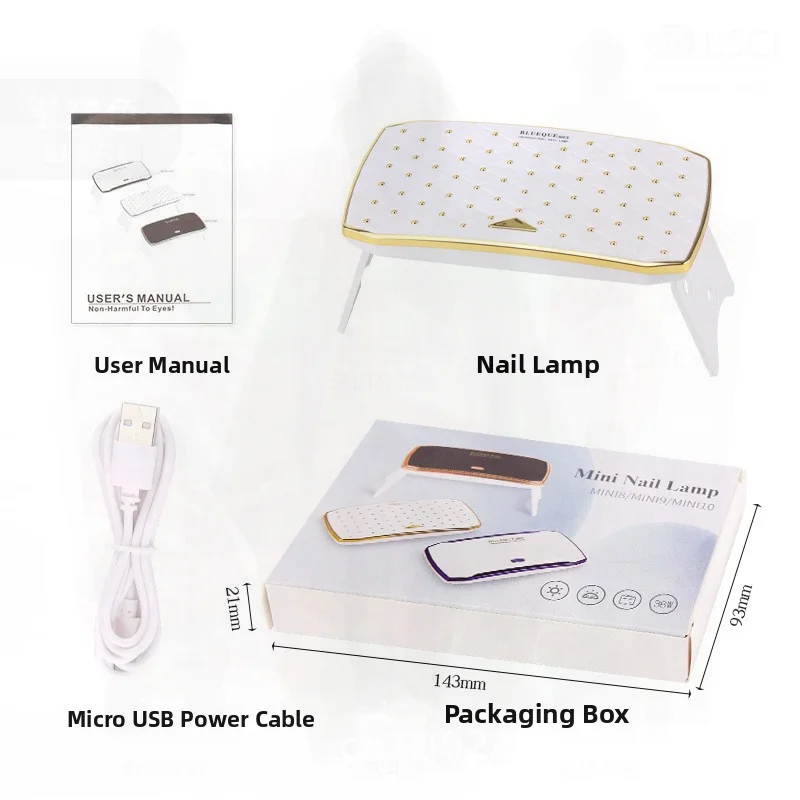 Mini lampe à ongles Portable 36W, photothérapie, pliable, lumière de cuisson des ongles, pour le polissage des ongles, Options multicolores disponibles