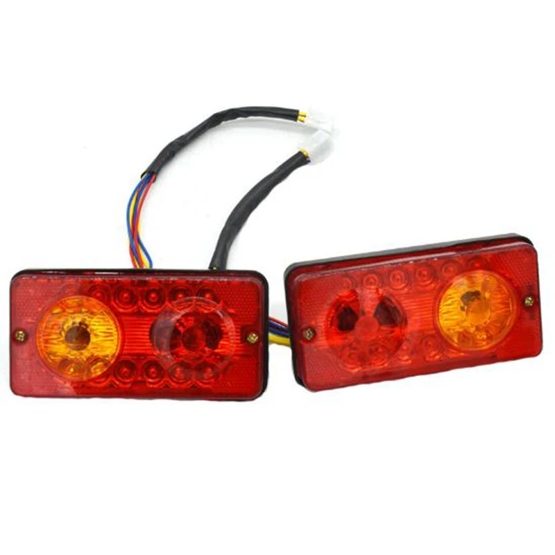 12V DC LED Rear Tail Lights Brake Turn Signal Reverse Lamp For Electric-Tricycle