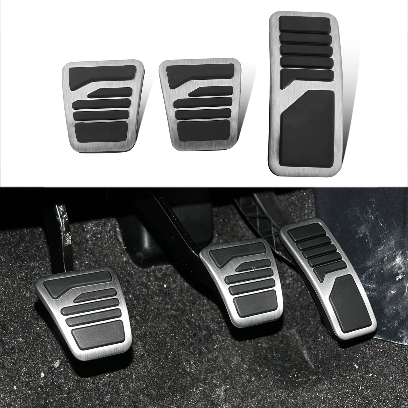 Steel Clutch Brake Gas Accelerator Pedal Pad Cover Trim For Mitsubishi Outlander Sport Eclipse Cross Pajero Lancer ASX RVR