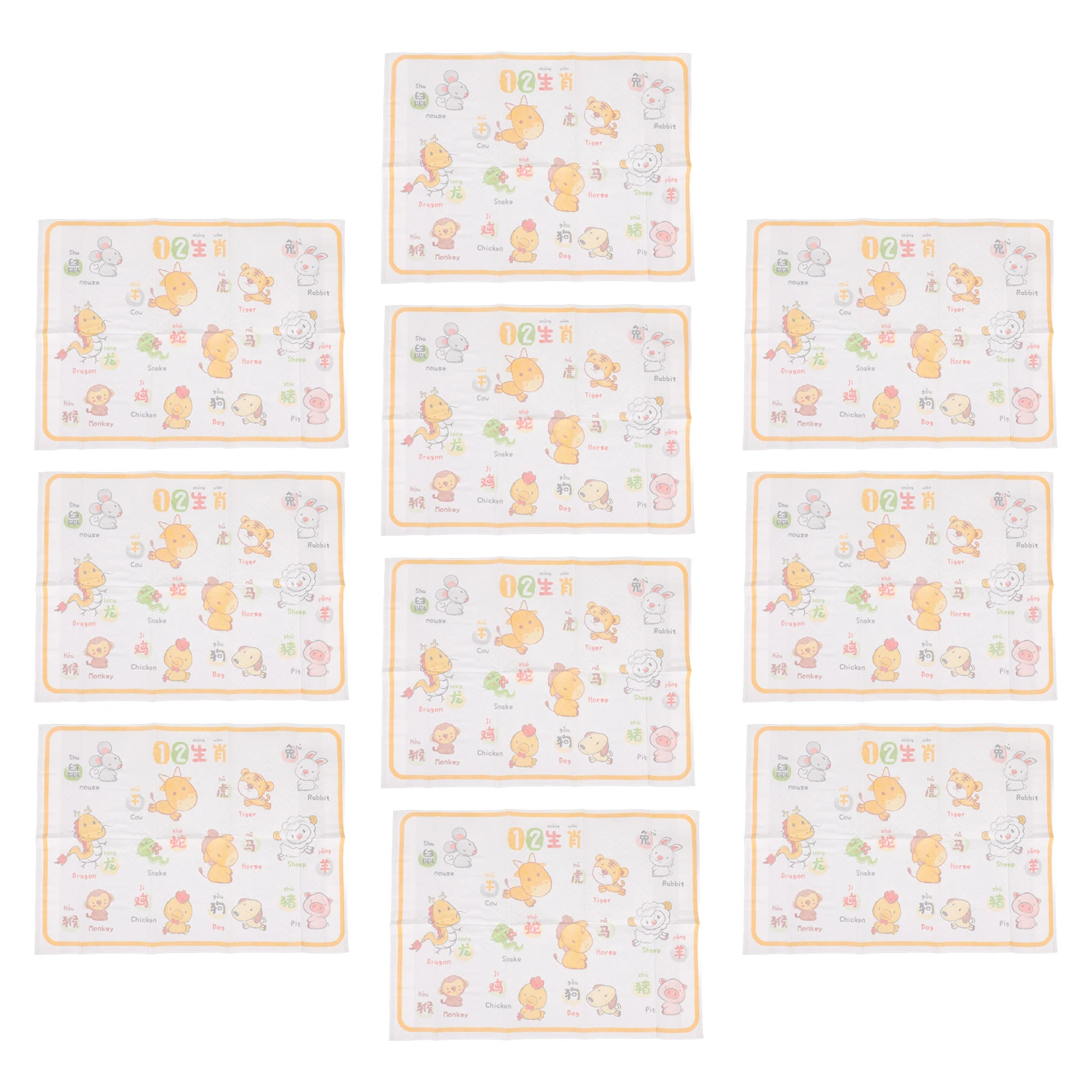 

10Pcs Oil Proof Disposable Placemats for Babies Foldable Lightweight Baby Table Pads for Home and Travel Use Baby Placemats