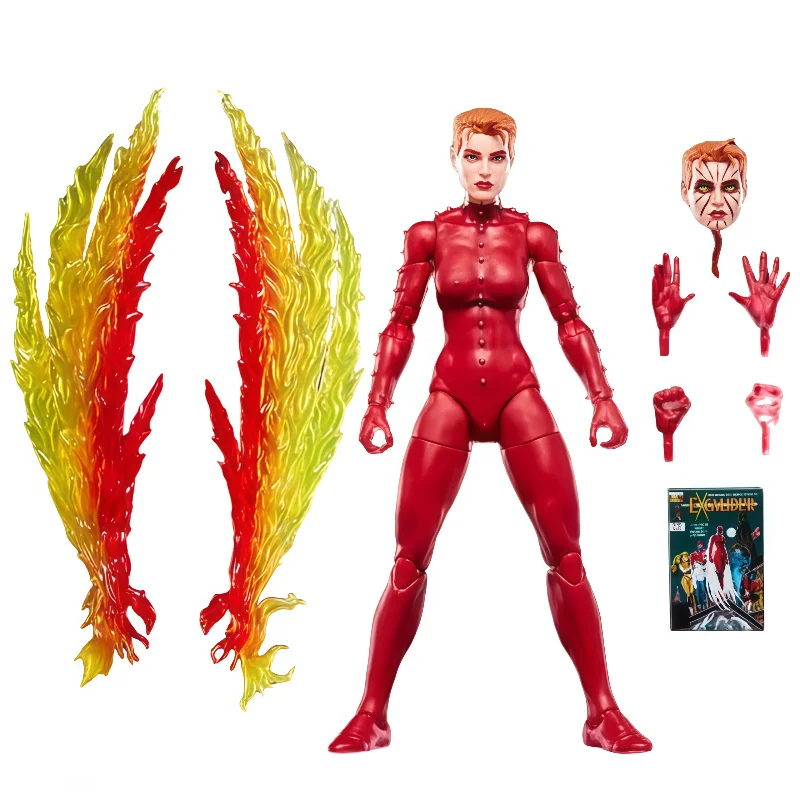 재고 있음 Hasbro 마블 레전드 레트로 행잉 카드 6인치 데어디블 페닉스 액션 피규어 모델 수집 취미 장난감 휴일 선물