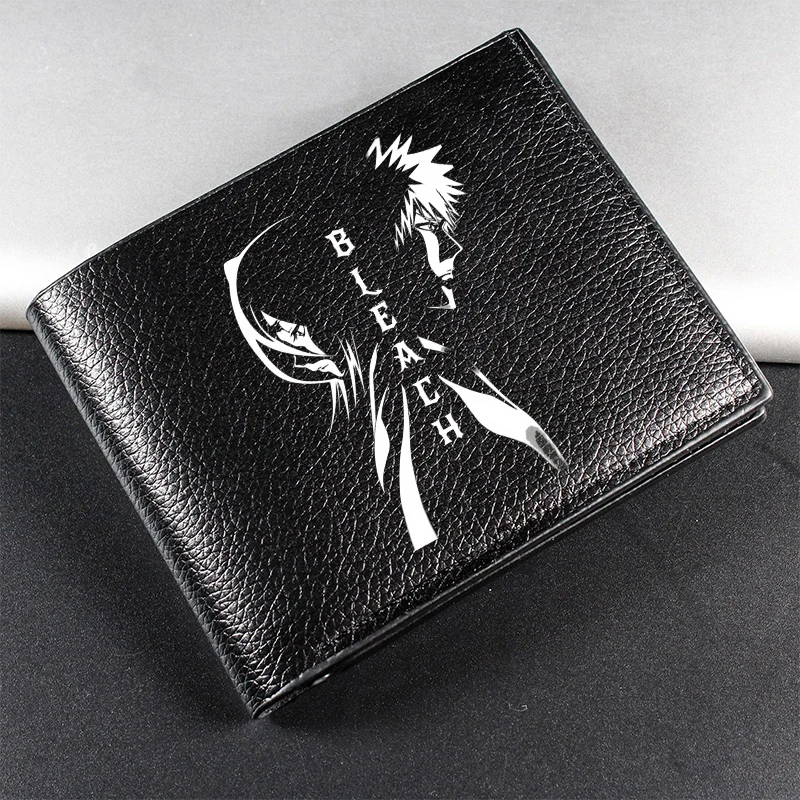 2026 Cartoon B-Bleach PU Faux Leather Wallet for Adult Student Slim Credit Card Holder Coin Purse Multi-Color Pen Storage Gifts