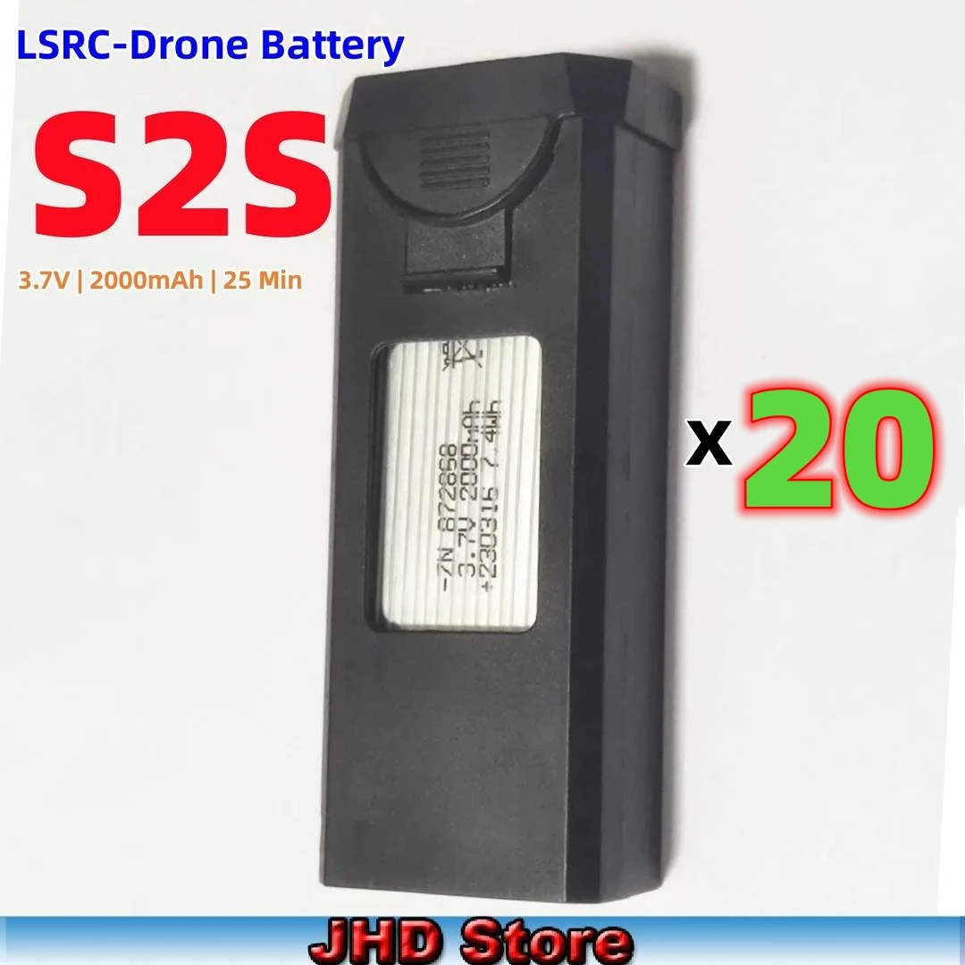 JHD LSRC Original S2S Battery 3.7V 2000mAh For LS-S2S Mini Drone RC Qudcopter S2S Battery Spare Part
