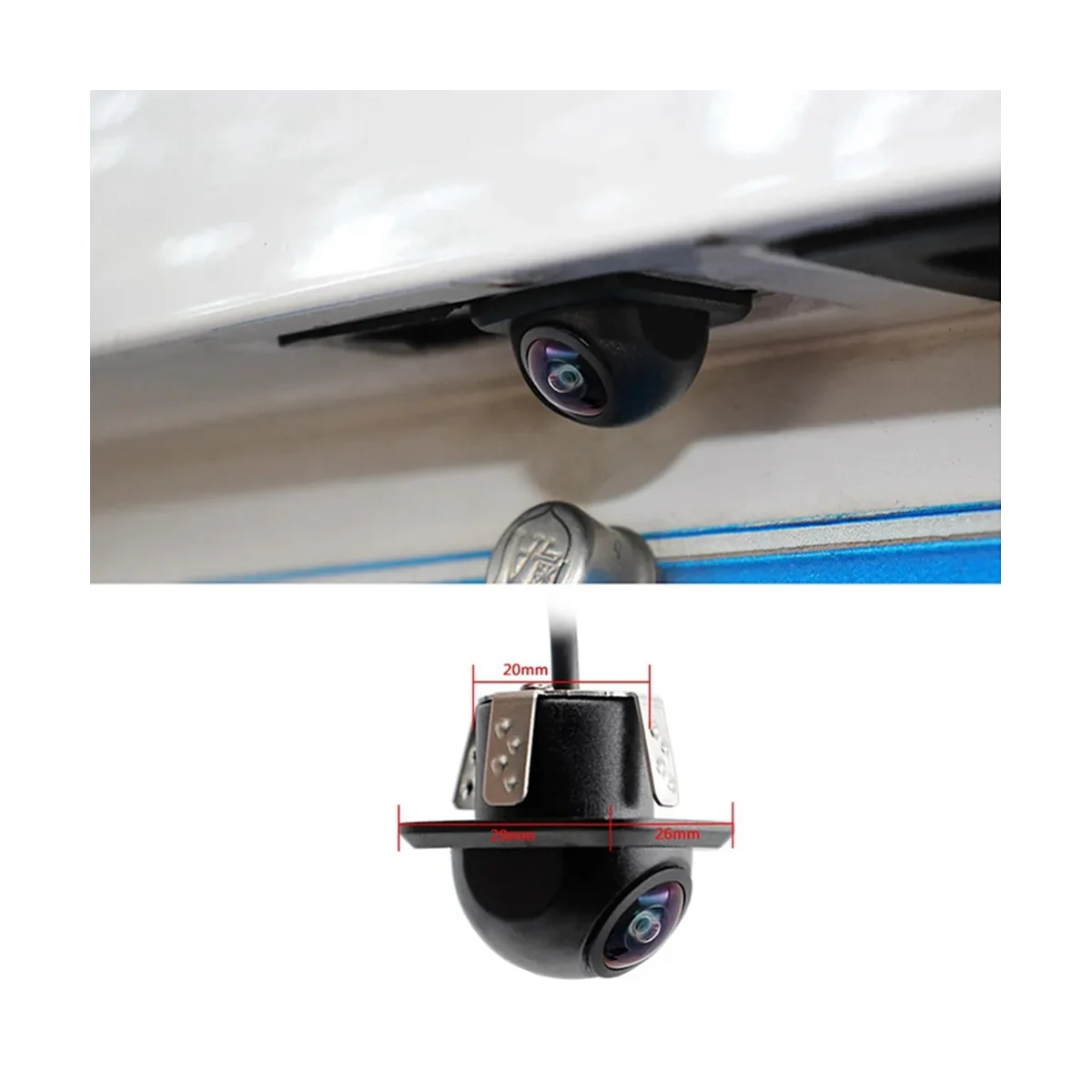 CCD Fisheye Lens Car Camera Rear View Wide Angle Reversing Backup Camera HD Night Vision Auto Parking Assist