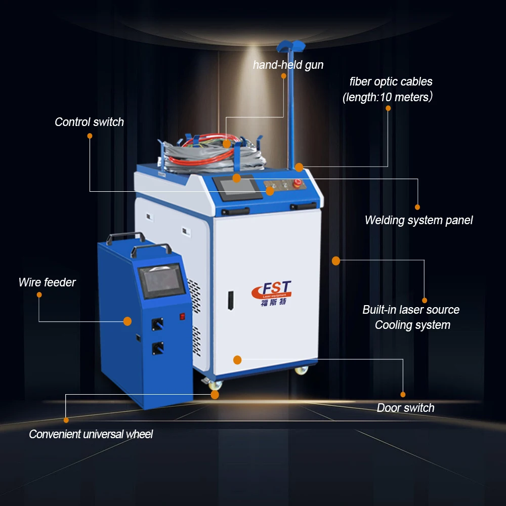Innovative, safe and reliable three-in-one fiber  welding machine, suitable for stainless steel, aluminum, carbon steel wel