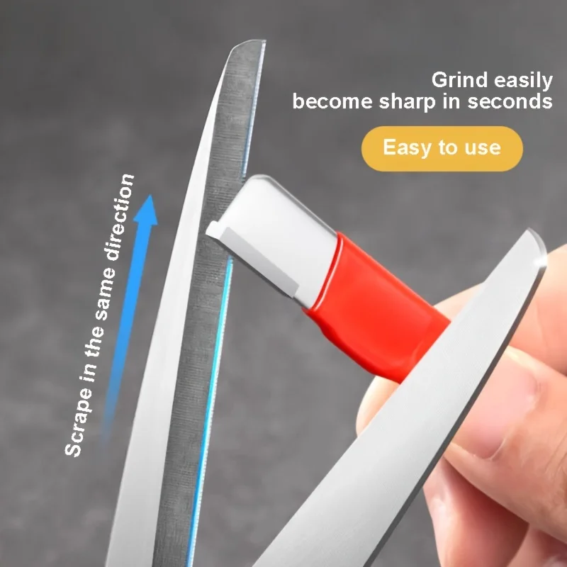 1/2pcs Multi-Purpose Steel Sharpener Set Portable Manual Knife Scissor Edge Scraper No Battery Required For Kitchen Garden Tools