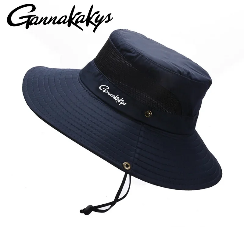 2024 New Product Unisex Summer Fishing Hat Mesh Breathable Outdoor Mountaineering Fisherman Hat Large Brim Sun Visor Hat