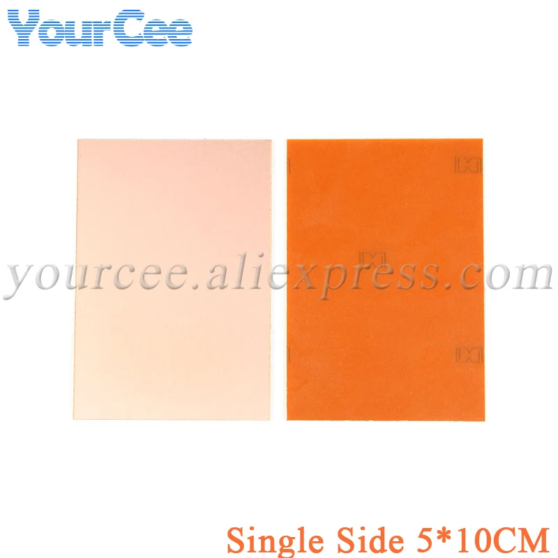 5pcs 5*10cm Single Side Plate CCL 5x10cm PCB Copper Clad Laminate Bakelite Material Universal Board Practice DIY Kit