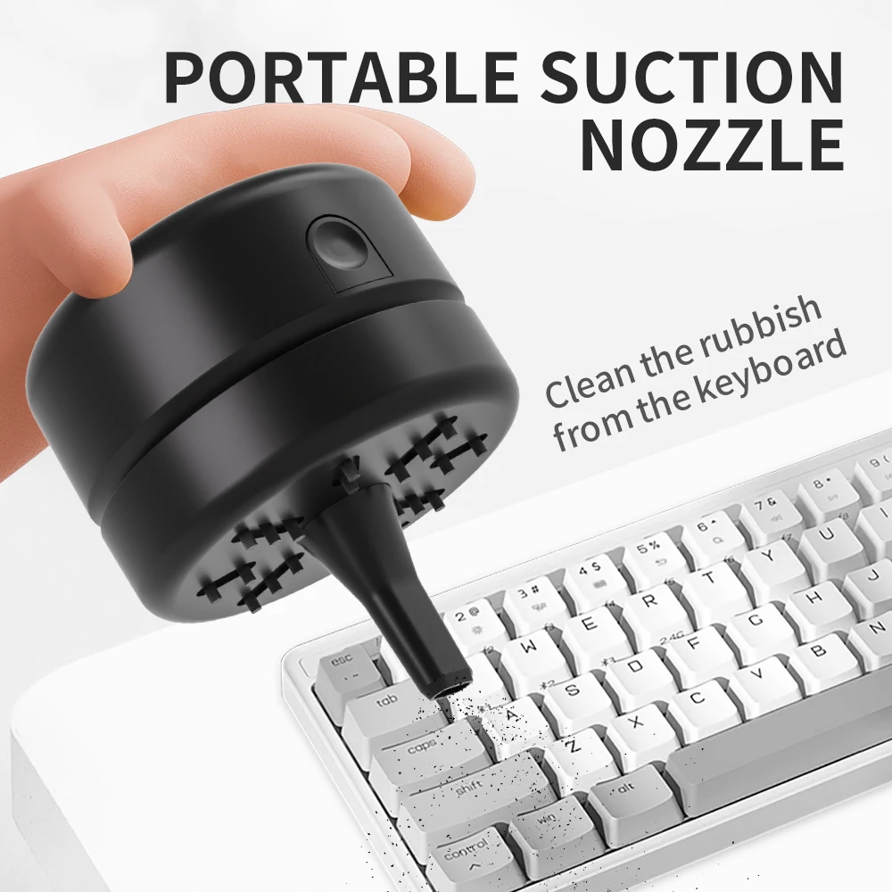New Design Cordless Mini Desk Vacuum Cleaner Portable Keyboard Cleaner Desktop Dust Sweeper for Home Office Table Crumbs view 6