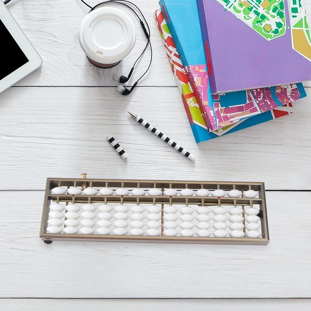 

2Pcs Abacus Aluminum Alloy 13 Digits Rods Educational Tool for Students Children Mental Arithmetic Math Learning Supply
