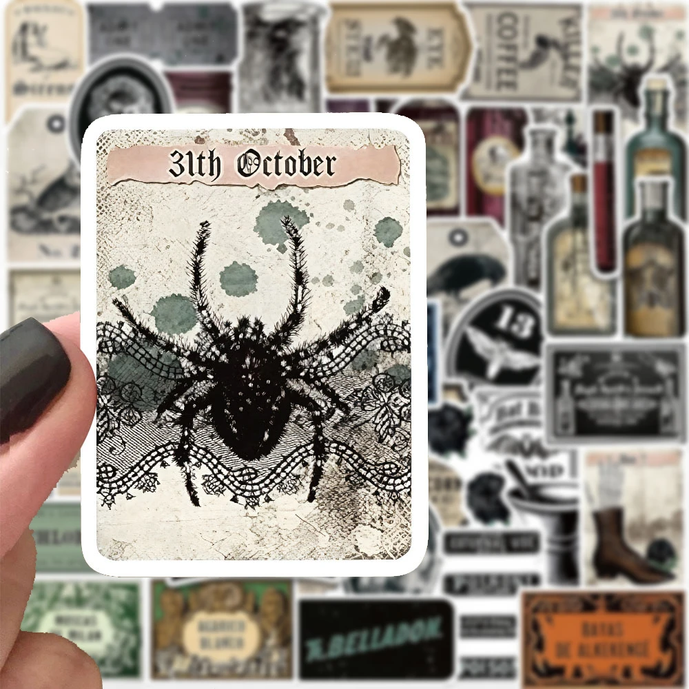 

10/30/50pcs Gothic Vintage Potion Bottle Label Stickers Cartoon Graffiti Decals for Skateboard Water Bottle Car Cool Sticker Toy