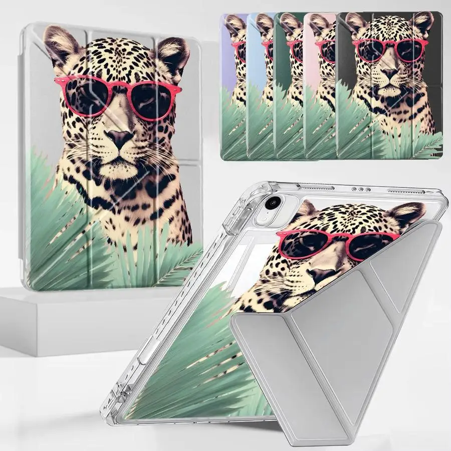 Creative Leopard Tablet Case For iPad Air 4 5 M3 M2 M4 11inch Mini 6 7 Pro 2025 Pro 11th 10th 9th 8th 7th 12.9inch Holder Cover