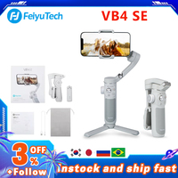 FeiyuTech VB4SE 2023 NEW Smartphone Stabilizer Face Tracking 3-Axis Gimbal Portable & Foldable Focus Knob for iPhone /Samsung