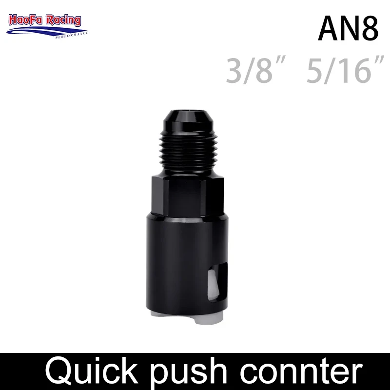 

AN8 - 3/8" 5/16" Male Fittings Fuel Hose Adapter Quick Disconnect Female Push on EFI Fuel Rail Fitting Adapter Connect Aluminum