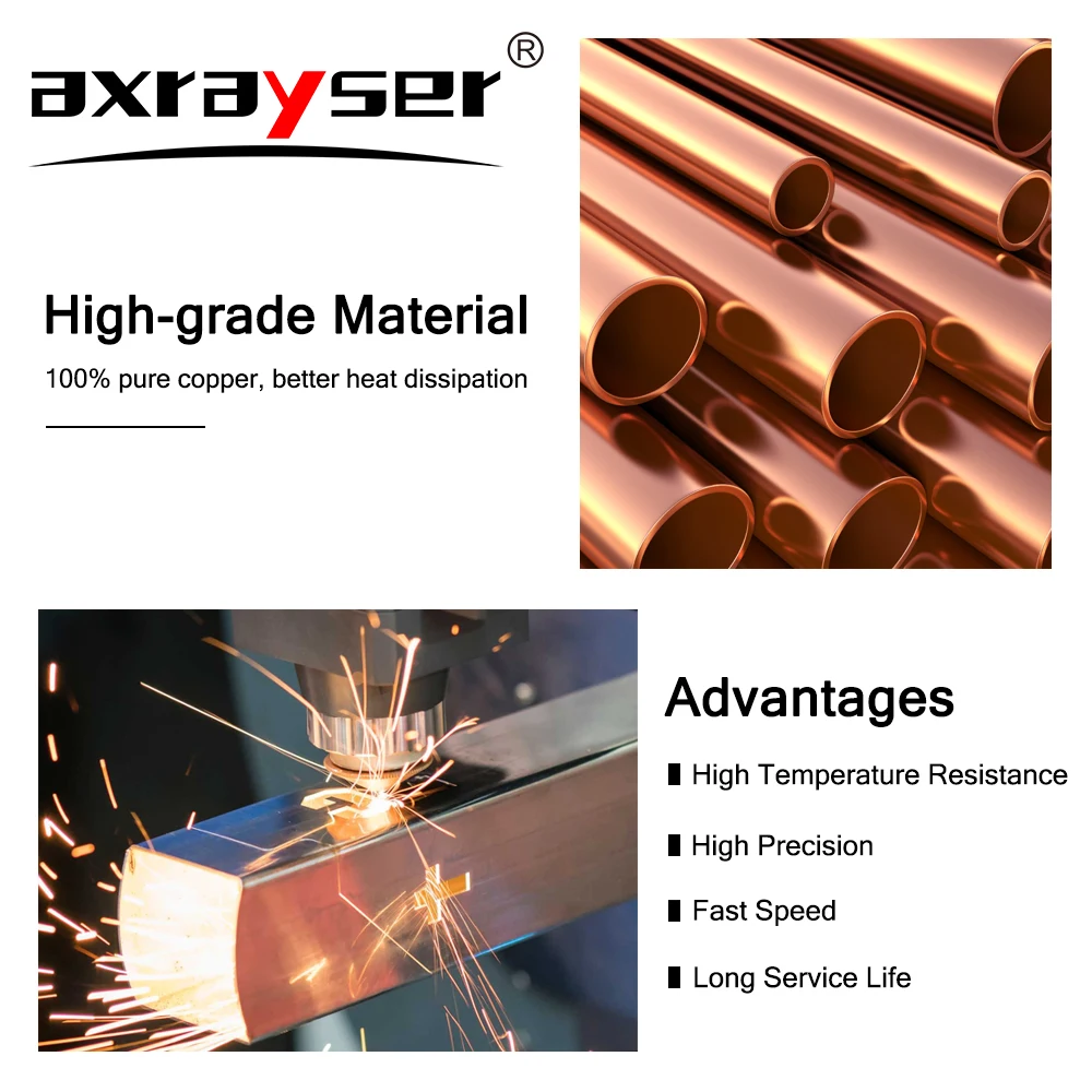 Axrayser Laser Nozzles NK HK Series Single Double Layer Caliber 0.8-4.0mm Thread M10 for Fiber Cutting Head HK15 3-01912