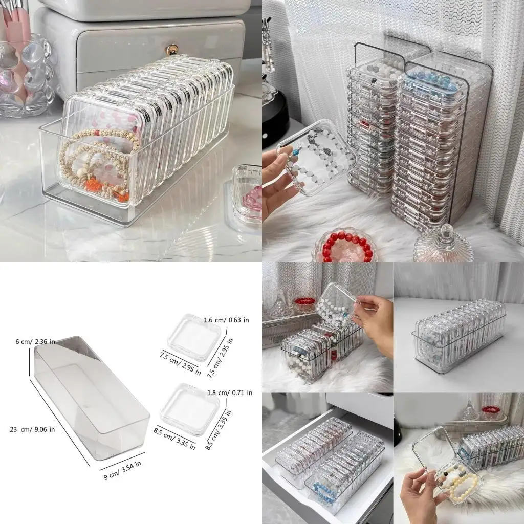 

A52E Функциональный акриловый корпус браслета портативная прозрачная дисплей для выставки ручной работы и ювелирные изделия