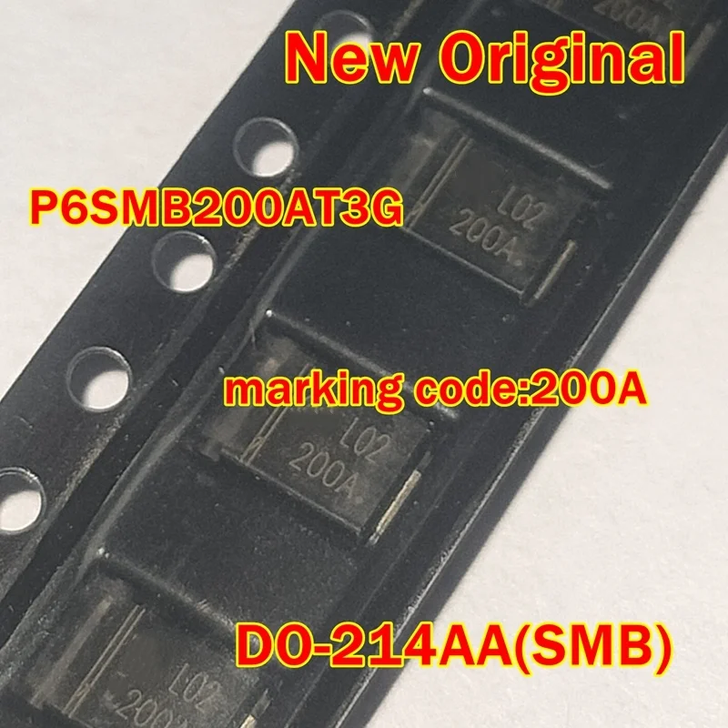 

1pcs to 100pcs P6SMB200AT3G DO-214AA(SMB) New Original marking code:200A Power Zener Transient Voltage Suppressor