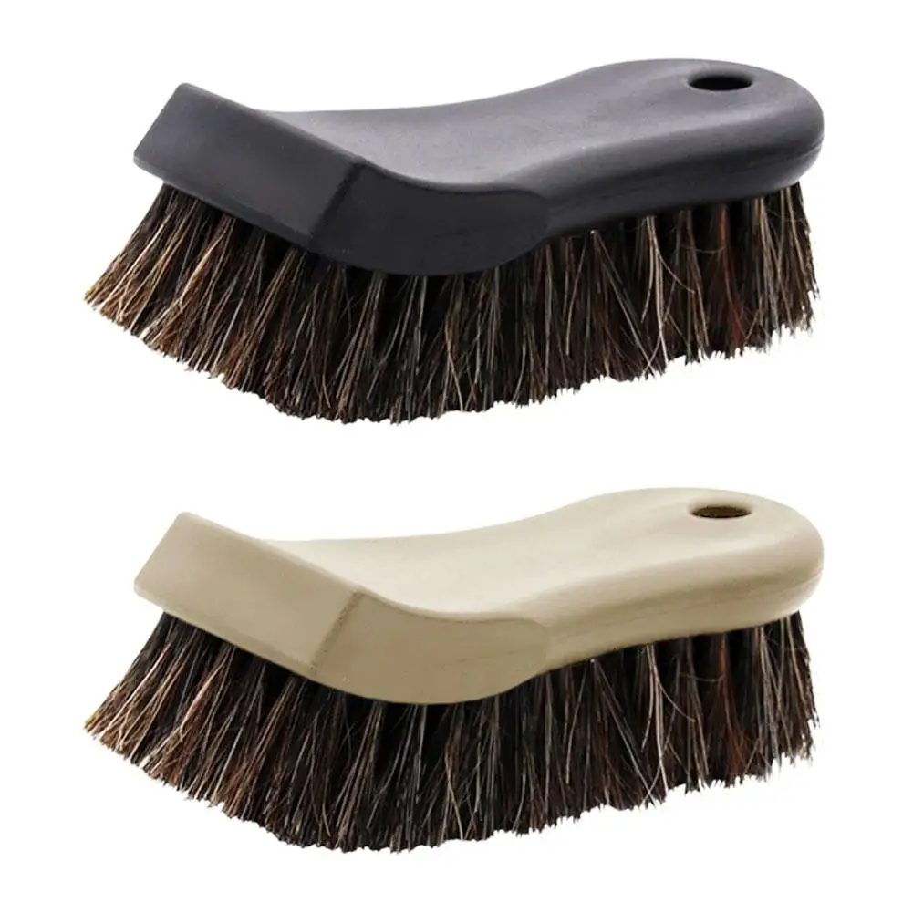 Soft Orsehair Brush Car Leather Cleaning Brush Horsehair Car Beauty Interior Cleaning Brush Cushion Cleaning