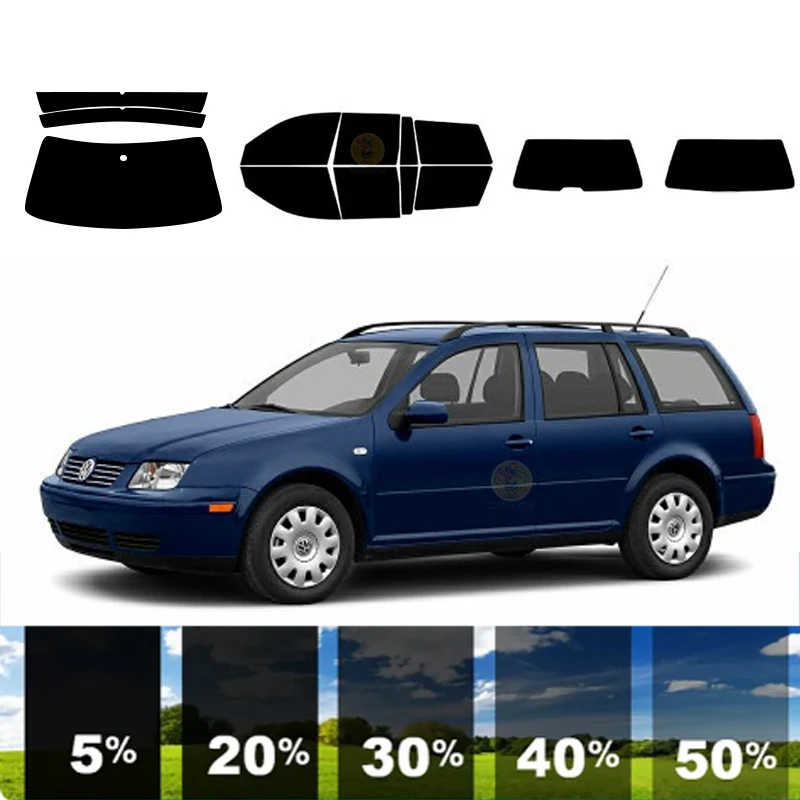 

precut Removable Window Tint Film For Car 100% UVR 5%-35%VLT Heat Insulation Carbon ﻿For VOLKSWAGEN JETTA 4 DR WAGON 2001-2006