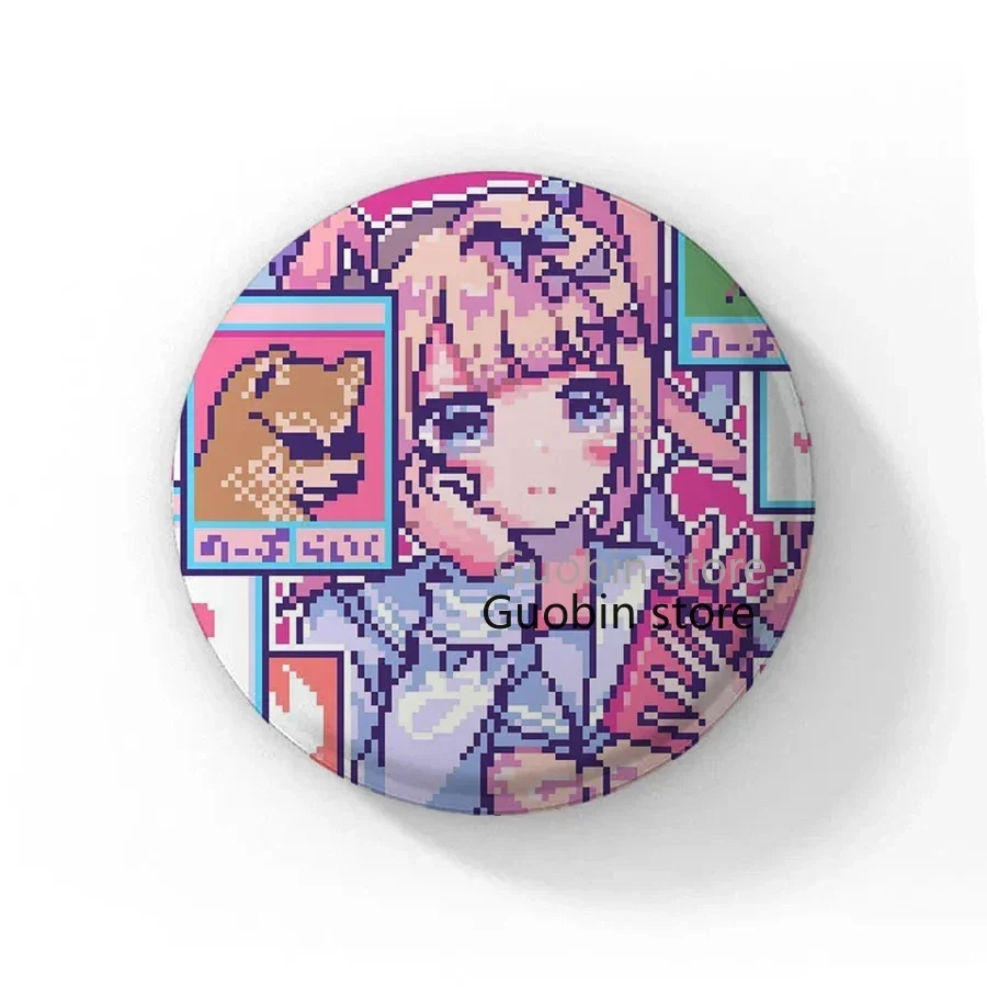 58mm Needy Girl Overdose Game Button Pin Cute Anime Character Cartoon Brooch Badge for Backpack Accessories Decor Fans Collect