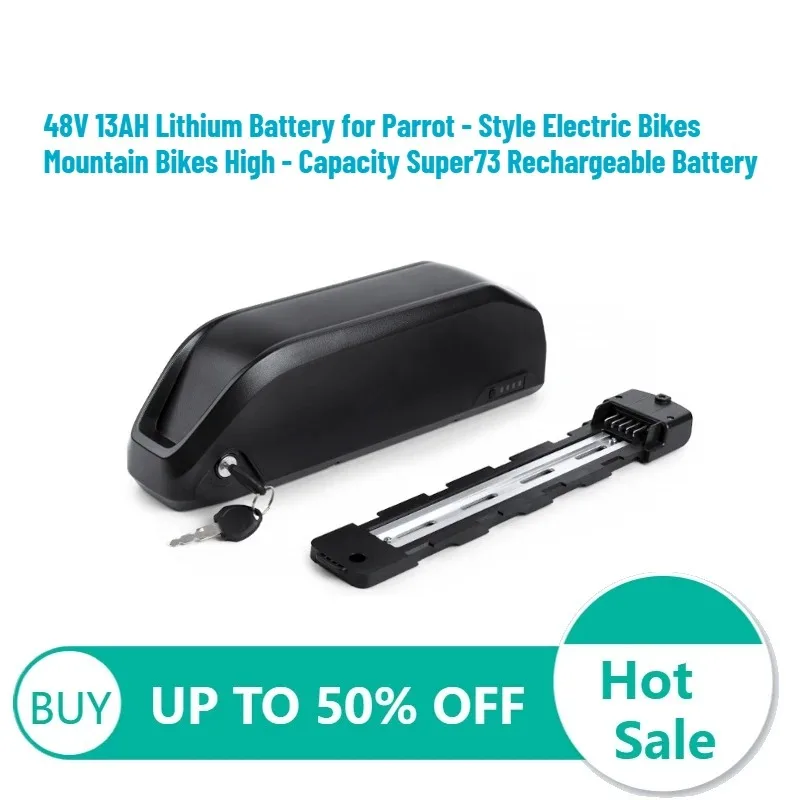 

48V 13AH Lithium Battery for Parrot - Style Electric Bikes Mountain Bikes High - Capacity Super73 Rechargeable Battery
