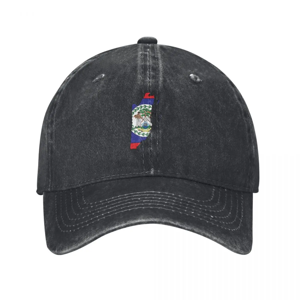 Belize country shape flag Baseball Cap Vintage Rave Mountaineering Men's Luxury Women's