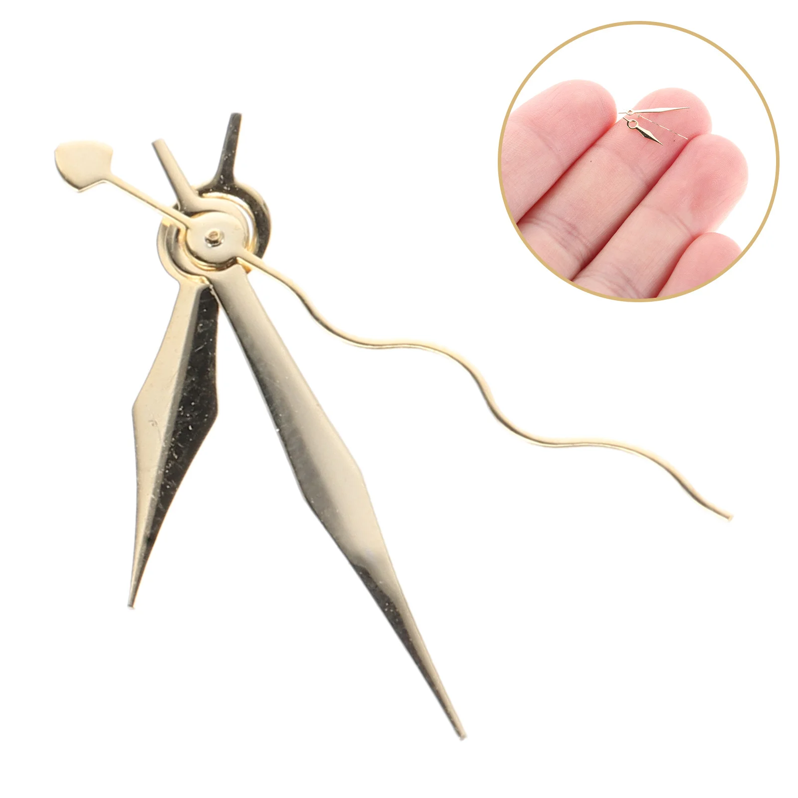 

1Set Gold Watch Hands Precise Compatibility Fine Tip Minute Hand Replacement Ripple Wavy Seconds Hands 364R 7S Mechanical